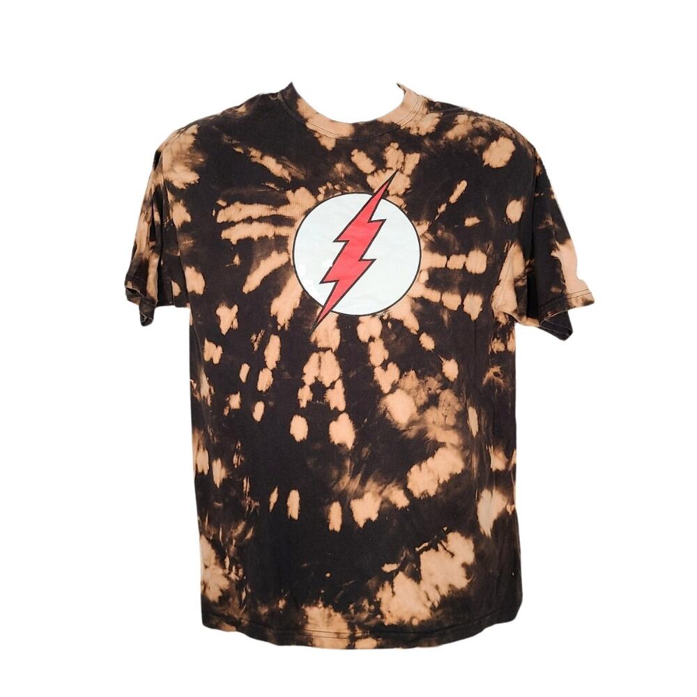Vintage 90s Hanes Tie Dye The Flash DC Graphitti single stitch size medium